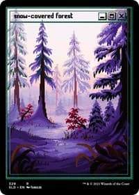 Snow-Covered Forest (PixelSnowLands.jpg) (Foil Etched) - Secret Lair Drop Series - Magic: The Gathering card