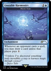 Unstable Harmonics - Rhystic Study - Secret Lair Drop Series - Magic: The Gathering card