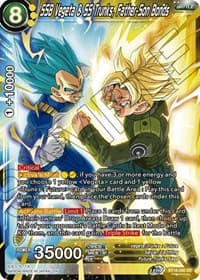 SSB Vegeta & SS Trunks, Father-Son Bonds - Realm of the Gods - Dragon Ball Super: Masters card
