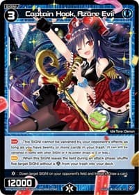 Captain Hook, Azure Evil - Diva Debut Deck D05: Bang Tamago Nova - WIXOSS card