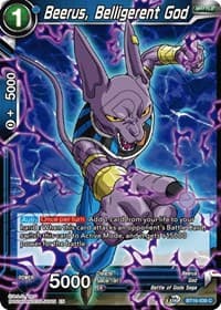 Beerus, Belligerent God - Realm of the Gods - Dragon Ball Super: Masters card