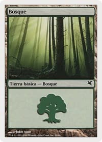 Forest (Spanish) - "Bosque" (B36) - Magic Encyclopedia 2005 (Salvat/Hachette) - Magic: The Gathering card