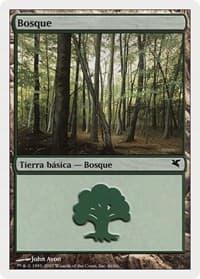 Forest (Spanish) - "Bosque" (J46) - Magic Encyclopedia 2005 (Salvat/Hachette) - Magic: The Gathering card