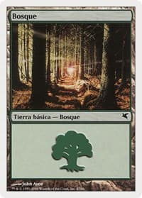 Forest (Spanish) - "Bosque" (B47) - Magic Encyclopedia 2005 (Salvat/Hachette) - Magic: The Gathering card