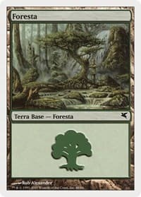 Forest (Italian) - "Foresta" (L48) - Magic Encyclopedia 2005 (Salvat/Hachette) - Magic: The Gathering card