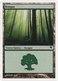 Forest (Spanish) - "Bosque" (J58) - Magic Encyclopedia 2005 (Salvat/Hachette) - Magic: The Gathering card