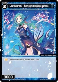 Coelacanth, Phantom Aquatic Beast - Glowing Diva - WIXOSS card