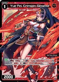 Yue Fei, Crimson General (Parallel Foil) - Glowing Diva - WIXOSS card