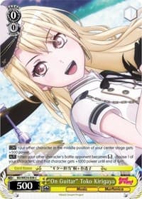 "On Guitar" Toko Kirigaya (Parallel Foil) - Morfonica x RAISE A SUILEN - Weiss Schwarz card