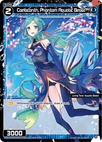 Coelacanth, Phantom Aquatic Beast (Parallel Foil) - Glowing Diva - WIXOSS card