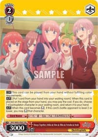 Always Together, Ichika & Nino & Miku & Yotsuba & Itsuki - The Quintessential Quintuplets - Weiss Schwarz card