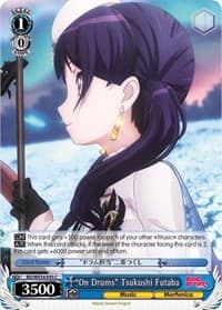 "On Drums" Tsukushi Futaba (Parallel Foil) - Morfonica x RAISE A SUILEN - Weiss Schwarz card