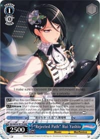 "Rejected Path" Rui Yashio (RRR) - Morfonica x RAISE A SUILEN - Weiss Schwarz card