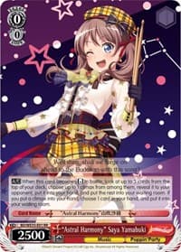 "Astral Harmony" Saya Yamabuki (Parallel Foil) - Poppin’Party x Roselia - Weiss Schwarz card