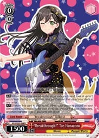 "Breakthrough!" Tae Hanazono - Poppin’Party x Roselia - Weiss Schwarz card