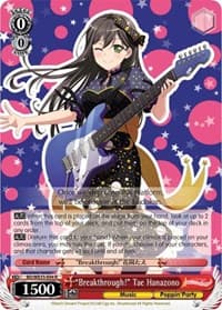 "Breakthrough!" Tae Hanazono (Parallel Foil) - Poppin’Party x Roselia - Weiss Schwarz card