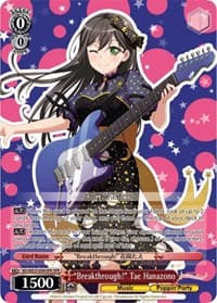 "Breakthrough!" Tae Hanazono (OFR) - Poppin’Party x Roselia - Weiss Schwarz card