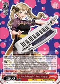 "Breakthrough!" Arisa Ichigaya (Parallel Foil) - Poppin’Party x Roselia - Weiss Schwarz card