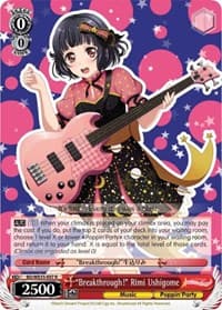"Breakthrough!" Rimi Ushigome - Poppin’Party x Roselia - Weiss Schwarz card