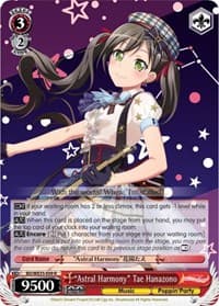 "Astral Harmony" Tae Hanazono (Parallel Foil) - Poppin’Party x Roselia - Weiss Schwarz card