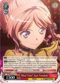 "Mirai Train" Saya Yamabuki - Poppin’Party x Roselia - Weiss Schwarz card