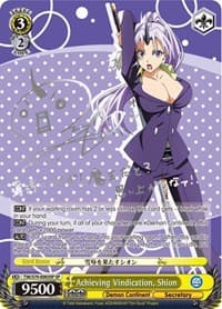Achieving Vindication, Shion (SP) (Silver Signature) - That Time I Got Reincarnated as a Slime - Weiss Schwarz card