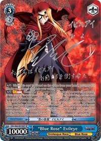 "Blue Rose" Evileye (SP) (Silver Signature) - Nazarick: Tomb of the Undead - Weiss Schwarz card