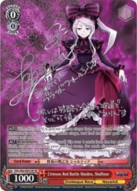 Crimson Red Battle Maiden, Shalltear (SP) (Silver Signature) - Nazarick: Tomb of the Undead - Weiss Schwarz card