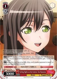 Setting Sights on the Contest, Tae Hanazono (Parallel Foil) - Poppin’Party x Roselia - Weiss Schwarz card