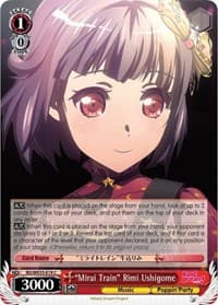 "Mirai Train" Rimi Ushigome (Parallel Foil) - Poppin’Party x Roselia - Weiss Schwarz card