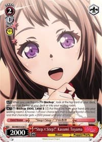 "StepxStep!" Kasumi Toyama - Poppin’Party x Roselia - Weiss Schwarz card