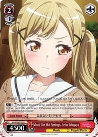 Mood for Hot Springs, Arisa Ichigaya (Parallel Foil) - Poppin’Party x Roselia - Weiss Schwarz card
