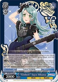 "Einheit" Sayo Hikawa - Poppin’Party x Roselia - Weiss Schwarz card