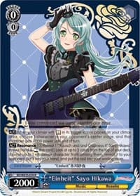 "Einheit" Sayo Hikawa (Parallel Foil) - Poppin’Party x Roselia - Weiss Schwarz card