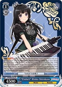 "Einheit" Rinko Shirokane - Poppin’Party x Roselia - Weiss Schwarz card