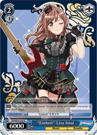"Einheit" Lisa Imai - Poppin’Party x Roselia - Weiss Schwarz card