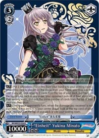 "Einheit" Yukina Minato (Parallel Foil) - Poppin’Party x Roselia - Weiss Schwarz card