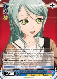 Setting Sights on the Contest, Sayo Hikawa (Parallel Foil) - Poppin’Party x Roselia - Weiss Schwarz card