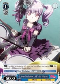 "Over The Future LIVE" Ako Udagawa - Poppin’Party x Roselia - Weiss Schwarz card