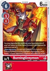 BurningGreymon - Next Adventure - Digimon Card Game card