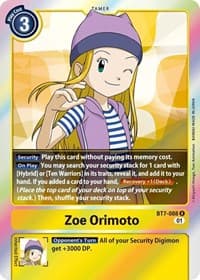 Zoe Orimoto - Next Adventure - Digimon Card Game card