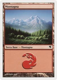 Mountain (Italian) - "Montagna" (I9) - Magic Encyclopedia 2005 (Salvat/Hachette) - Magic: The Gathering card