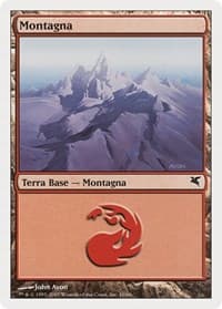 Mountain (Italian) - "Montagna" (I10) - Magic Encyclopedia 2005 (Salvat/Hachette) - Magic: The Gathering card