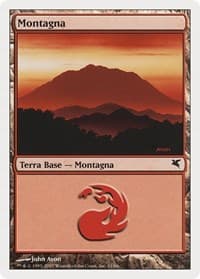 Mountain (Italian) - "Montagna" (I11) - Magic Encyclopedia 2005 (Salvat/Hachette) - Magic: The Gathering card