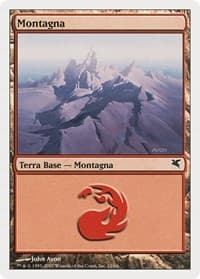 Mountain (Italian) - "Montagna" (C12) - Magic Encyclopedia 2005 (Salvat/Hachette) - Magic: The Gathering card