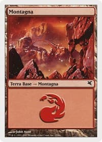 Mountain (Italian) - "Montagna" (K12) - Magic Encyclopedia 2005 (Salvat/Hachette) - Magic: The Gathering card