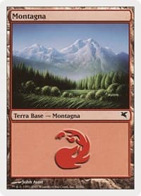 Mountain (Italian) - "Montagna" (I20) - Magic Encyclopedia 2005 (Salvat/Hachette) - Magic: The Gathering card