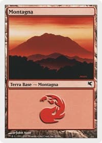 Mountain (Italian) - "Montagna" (D21) - Magic Encyclopedia 2005 (Salvat/Hachette) - Magic: The Gathering card