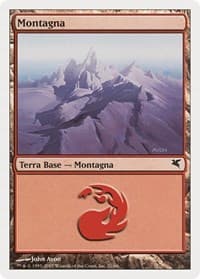 Mountain (Italian) - "Montagna" (I21) - Magic Encyclopedia 2005 (Salvat/Hachette) - Magic: The Gathering card
