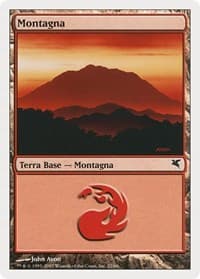 Mountain (Italian) - "Montagna" (C22) - Magic Encyclopedia 2005 (Salvat/Hachette) - Magic: The Gathering card